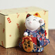MOKUSHIN日本進(jìn)口藥師窯和服招財(cái)貓手作錦彩桌面擺件飾品吉祥可愛(ài)貓咪禮物 錦彩貓（健康）