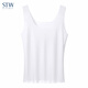 STW.SOTOWELL冰絲無(wú)痕背心女夏季防走光薄款透氣寬肩吊帶內搭無(wú)袖防透打底上衣 WB003白色（超薄微透） M (160)