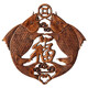 錦御軒東陽(yáng)木雕掛件香樟木實(shí)木雕刻雙魚(yú)福字客廳背景墻年年有余掛畫(huà)裝飾 仿古色雙魚(yú) 38cm*38cm*厚1.6cm