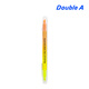 Double A 達伯埃韓國原裝進(jìn)口辦公學(xué)習手賬用亮色系和淡色系雙頭熒光筆單支裝多色可選 亮黃+淡橘