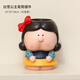 笨鳥創(chuàng)意戴珍珠耳環(huán)的少女可愛筆筒小擺件化妝刷收納桶辦公室桌面女生禮物 白雪公主收納筆筒