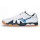 美津濃（MIZUNO） 乒乓球鞋男款女款專(zhuān)業(yè)乒乓球運動(dòng)鞋 透氣防滑耐磨訓練鞋 81GA211027   白色/藍色 42.5 (275mm)