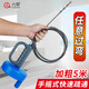 六泉家用管道疏通器下水道通渠專(zhuān)業(yè)工具通廁所鋼絲捅馬桶廚房堵塞神器 【加粗五米】圓盤(pán)手絞管道疏通器