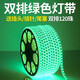 梵耀 戶外防水燈帶 led超亮燈條 100米整卷 220v客廳外墻專用工程高壓燈帶 120珠-綠色-1米