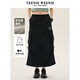 Teenie Weenie小熊女裝時(shí)尚簡(jiǎn)約風(fēng)夏季工裝風(fēng)長(cháng)半裙塔絲隆面料戶(hù)外 黑色 M