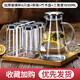 格娜斯（CRISTALGLASS） 家用冷水壺玻璃涼水壺夏耐熱扎壺涼白開(kāi)水杯套裝泡茶壺大容量 水杯6只+杯架+竹木盤(pán)+水壺