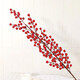 清雅（qingya）發(fā)財果仿真花擺設紅色漿果紅果冬青果紅果裝飾 6叉紅果[6-8枝爆瓶 12叉加粗紅果(4-5枝爆瓶]