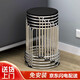 非洲鷹（feizhouying） 非洲鷹凳子彩色時(shí)尚圓凳子實(shí)木鋼筋凳加厚海綿餐凳家用 【黑胡桃吸塑硬面】單只裝