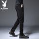花花公子（PLAYBOY）休閑褲男商務(wù)燈芯絨2025年褲子男秋冬季男士直筒褲潮流修身長褲