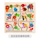 巧之木2023新款幼兒園蒙氏教具木質(zhì)字母數(shù)字配對走迷宮游戲板兒童手抓板 深林動物