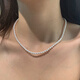 BREZ施家2mm極細baby米粒小米珠珍珠項鏈女法式輕奢小眾2024新款頸鏈 延長鏈款珍珠白4mm/條 40+5cm
