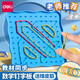 得力（deli）小學(xué)數學(xué)釘子板幾何圖形板教具雙面釘板小學(xué)生一二年級認識圖形用彩色皮筋多功能勾釘板 【數學(xué)釘子板】附10個(gè)橡皮筋+說(shuō)明書(shū)