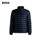 雨果博斯【情人節禮物】男士休閑舒適輕薄絎縫羽絨服 404-深藍色 L