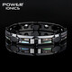power ionics 潮牌男女能量手鏈鎢鋼情侶防水可刻字生日禮品情侶禮物專柜 陶瓷/深空灰(雙排貝殼)