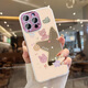 素洛新款帶補(bǔ)妝鏡子適用蘋果iPhone15手機(jī)殼14promax高級(jí)感女12鏡面13自帶鏡頭膜全包套 粉色+星星鏡面【自帶閃粉鏡頭膜】 iPhone14