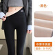 KJ鯊魚(yú)褲女秋冬校服神器高腰緊身打底褲加絨加厚棉質(zhì)保暖褲 黑色【中厚羊羔絨】 適合0-15度 L 【建議110-130斤】