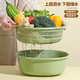 迪普爾 雙層洗菜籃鏤空盆洗水果瀝水籃家用水果籃創(chuàng)意塑料廚房洗菜盆