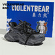 暴力熊男鞋老爹鞋女春夏季顯腳小歐洲站隱形增高鞋復古休閑運動(dòng)鞋潮加絨 9588-28灰擦 45