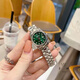 【二手99新】勞力士女表 日志系列自動(dòng)機械女表 時(shí)尚女表后鑲鉆石后配盤(pán)面指針二手勞力士女表 深綠色-26mm-狗牙圈