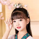 菱夢(mèng) 兩件套古風(fēng)漢服頭飾兒童漢服頭飾發(fā)簪 宮廷仙鶴流蘇步搖兒童發(fā)冠鳳冠 一套（粉色發(fā)簪+發(fā)冠）