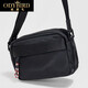 歐迪鳥(niǎo)（ODYBIRD）男士單肩包尼龍斜挎包防水牛津布包新款輕便運動(dòng)休閑帆布背包男 黑色 中包 23*9*15cm