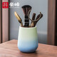 豪峰茶道六君子2025新款功夫茶具套裝配件大全泡茶工具茶夾教師節(jié)禮物 【藍青】【千里江山茶道6君子】