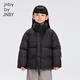 jnby by JNBY江南布衣童裝冬羽絨服立領(lǐng)保暖拜年服面包服男女童兒童1NAC1280A 001/黑色 140 cm