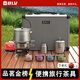 八驢純鈦茶具套裝戶外功夫茶具爐具煮茶燒水壺野外旅行便攜送禮手提箱 手提箱10件套雙層鈦泡茶器結(jié)晶款