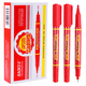 寶克（BAOKE）MP2906 小雙頭水性勾線(xiàn)筆 美術(shù)繪畫(huà)勾線(xiàn)用筆 紅色 12支/盒