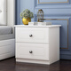 興瑀匯【現貨閃發(fā)】 臥室床頭柜現代簡(jiǎn)約北歐風(fēng)帶抽屜收納床邊柜子 暖白色1組(2個(gè))