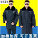 復(fù)邦  冬季保安大衣棉服加厚2011新式保安冬季工作服防寒服多功能棉衣 加厚中長(zhǎng)款墨綠 175/XL