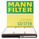 曼牌（MANNFILTER）空調濾清器空調濾芯空濾CU1719適用凱越1.6L 1.8L/凱越HRV 1.6L