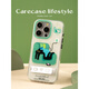 CARE CASE綠色沙發(fā)貓咪自帶支架手機(jī)殼 適用于蘋果 iPhone 16 15 14 13 Pro Max 原創(chuàng)設(shè)計(jì) 創(chuàng)意便攜可愛 綠色沙發(fā)貓咪/自帶支架手機(jī)殼 iPhone 16 pro