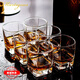 MARTIGUES威士忌杯子6只套裝洋酒杯玻璃酒杯 酒吧啤酒杯水杯茶杯加厚耐熱 280毫升六只裝