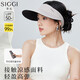 Siggi防曬帽蛋卷帽無痕空氣感遮陽帽防紫外線顯臉小大檐空頂帽SI95312