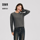 森馬（Semir）森柔毛衫|毛衣女絞花溫柔寬松2024冬圓領刺繡套頭衫109724107002