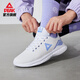 匹克（PEAK）輕逸系列跑步鞋男女鞋2025秋冬新款皮面防水輕便休閑情侶款運動(dòng)鞋 大白/淺紫(女款) 37