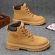 回力瑞馬丁靴男工裝靴東北雪地靴加絨保暖高幫戶(hù)外大黃靴戶(hù)外休閑歐美風(fēng) 卡其 42標準碼