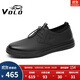 VOLO犀牛男鞋軟底商務(wù)休閑皮鞋男士免系帶冬季百搭板鞋 黑色 42