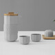 VIVA scandinavia磨砂陶瓷茶具套裝北歐極簡風(fēng)色土陶瓷茶壺茶杯5件套裝 550ml Alexander?  灰色【V77202】