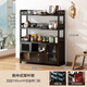 棉美博古架新中式茶葉茶室置物架客廳展示柜子隔斷實(shí)木多寶閣古董擺件 【四層100中雙抽帶門(mén)款】 無(wú)規格