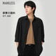 MARKLESS襯衫男秋冬純色長袖襯衣垂順天絲休閑上衣CSB3508M 黑色 L 