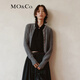 MO&Co.【綿羊毛×山羊絨】春秋寬腰封短款毛織外套摩安珂 中花灰色 XS 155