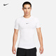 耐克（NIKE）官方PRO DRI-FIT男速干緊身短袖訓練上衣秋季舉重FB7933 100白/黑 L