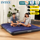 INTEX64755特大三人充氣床家用睡墊午休床戶(hù)外帳篷折疊床含干電池泵