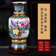 景韻雅成景德鎮(zhèn)陶瓷花瓶中式家居客廳玄關電視柜桌面裝飾品景泰藍手工擺件 粉彩描金富貴雙壽花瓶+底座 無規(guī)格