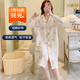 意鏡瑤孕婦睡裙春夏季純棉孕婦睡衣裙進(jìn)產(chǎn)房待產(chǎn)服孕婦生產(chǎn)服哺乳期 生肖兔 XL建議140-170斤