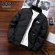 JEEP SPIRIT吉普羽絨服男外套冬季新款休閑加厚保暖棒球領(lǐng)時(shí)尚簡(jiǎn)約中青年男裝 DY-2210黑色 4XL(165-195斤)