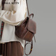 CHALL KITTY七夕包包女包牛皮雙肩包復古旅行包百搭大學(xué)生初中女生真皮小背包 ck風(fēng)大容量高級感小眾【復古棕】