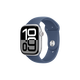 【99成新】Apple/蘋果 Watch Series 10 智能手表GPS款46毫米銀色鋁金屬表殼丹寧色運動型表帶M/L MX223CH/B 